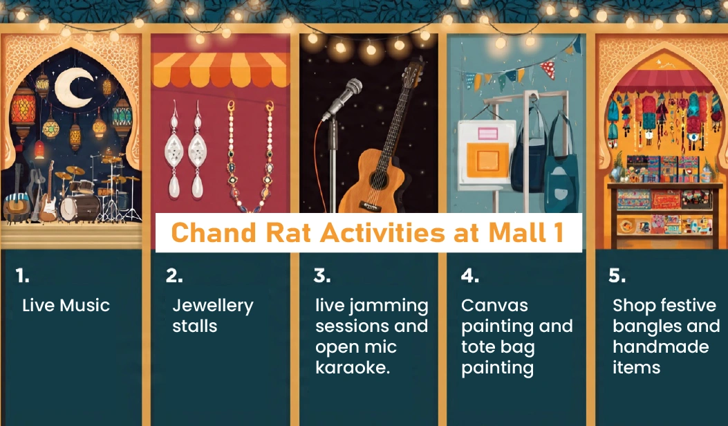 Eid ul Adha Mubarak, Chand Raat Activities at Mall 1: Live Music, Jewellery, Karaoke, Painting, Bangles & Handmade Items